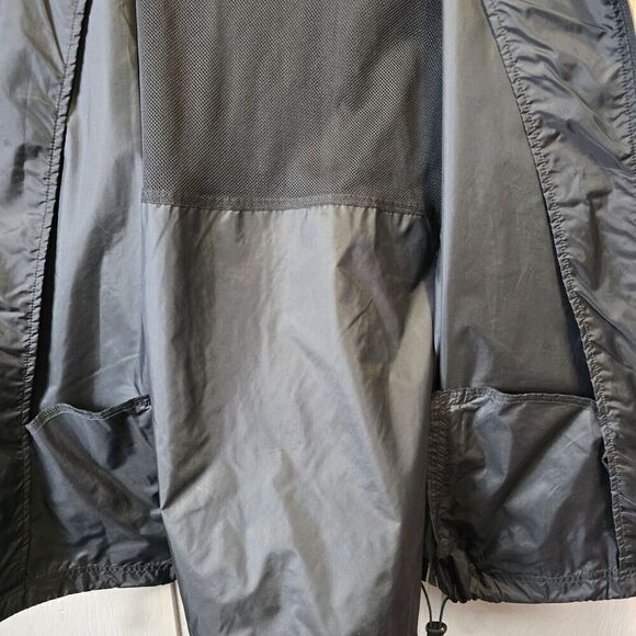 Tommy Hilfiger Windbreaker Jacket Men Large Black Gray Full Zip - Picture 3 of 8